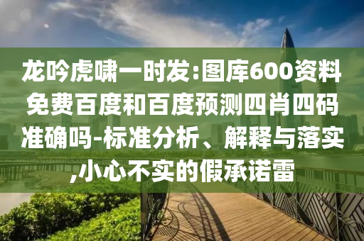 龙吟虎啸一时发:图库600资料免费百度和百度预测四肖四码准确吗-标准分析、解释与落实,小心不实的假承诺雷