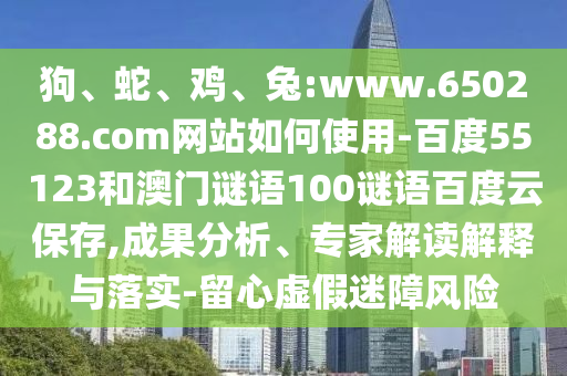 狗、蛇、鸡、兔:www.650288.com网站如何使用-百度55123和澳门谜语100谜语百度云保存,成果分析、专家解读解释与落实-留心虚假迷障风险