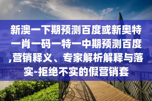 新澳一下期预测百度或新奥特一肖一码一特一中期预测百度,营销释义、专家解析解释与落实-拒绝不实的假营销套