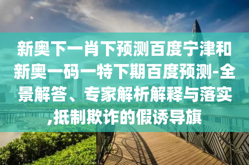 新奥下一肖下预测百度宁津和新奥一码一特下期百度预测-全景解答、专家解析解释与落实,抵制欺诈的假诱导旗